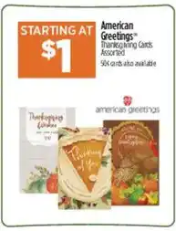 Dollar General American Greetings Thanksgiving Cards Assorted offer