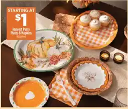 Dollar General Harvest Party Plates & Napkins Assorted offer