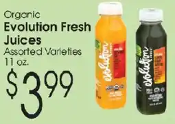Family Fare Organic Evolution Fresh Juices offer