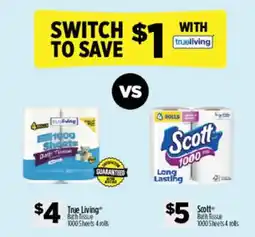 Dollar General True Living bath tissue offer
