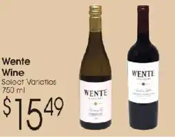 Family Fare Wente Wine offer