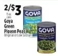 Pioneer Supermarkets Goya Green Pigeon Peas offer
