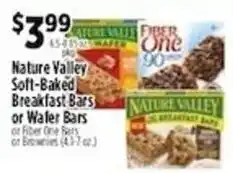 Pioneer Supermarkets Nature Valley Soft-Baked Breakfast Bars or Wafer Bars or Fiber One Bars or Brownies offer
