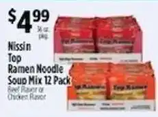 Pioneer Supermarkets Nissin top ramen noodle soup mix offer