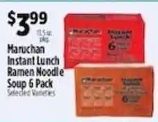 Pioneer Supermarkets Maruchan instant lunch ramen noodle soup 6 pack offer
