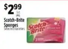 Pioneer Supermarkets Scotch-Brite sponges offer