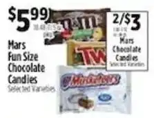 Pioneer Supermarkets Mars Fun Size Chocolate Candies offer