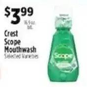 Pioneer Supermarkets Crest Scope Mouthwash offer