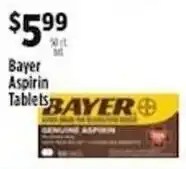 Pioneer Supermarkets Bayer aspirin tablets offer
