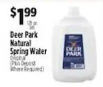 Pioneer Supermarkets Deer Park Natural Spring Water offer