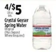 Pioneer Supermarkets Crystal Geyser Spring Water offer