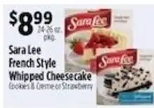 Pioneer Supermarkets Sara Lee French Style Whipped Cheesecake offer
