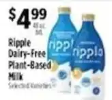 Pioneer Supermarkets Ripple Dairy-Free Plant-Based Milk offer