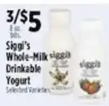 Pioneer Supermarkets Siggi's Whole-Milk Drinkable Yogurt offer