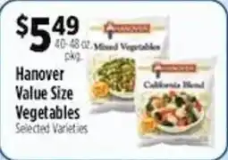 Pioneer Supermarkets Hanover value size vegetables offer