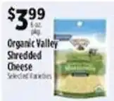 Pioneer Supermarkets Organic Valley Shredded Cheese offer