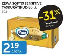 Walgreens Zewa Softis Sensitive Taskurätikud offer