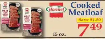 Hormel cooked meatloaf