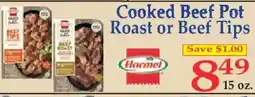 Market Basket Hormel cooked beef pot roast or beef tips offer
