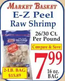 Market Basket Market Basket E-Z Peel Raw Shrimp offer