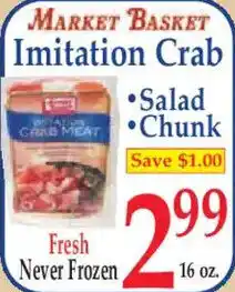 Market Basket Market Basket imitation crab offer
