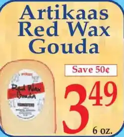 Market Basket Artikaas Red Wax Gouda offer