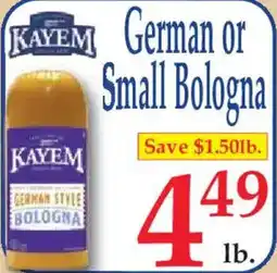 Market Basket Kayem German Style Bologna offer