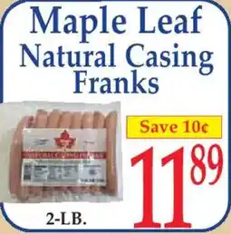 Market Basket Maple Leaf Natural Casing Franks offer