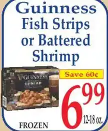 Market Basket Guinness Fish Strips or Battered Shrimp offer