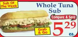 Market Basket Whole Tuna Sub offer