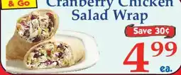 Market Basket Cranberry Chicken Salad Wrap offer