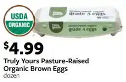 Fareway Truly Yours pasture-raised organic brown eggs offer
