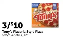 Fareway Tony's Pizzeria Style Pizza offer