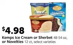 Fareway Kemps Ice Cream or Sherbet offer