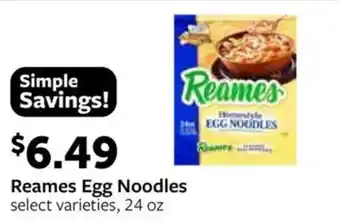 Fareway Reames egg noodles offer