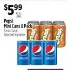Pioneer Supermarkets Pepsi Mini Cans offer