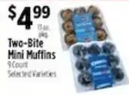 Pioneer Supermarkets Two-Bite Mini Muffins offer