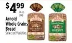 Pioneer Supermarkets Arnold Whole Grains Bread offer