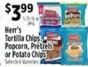 Pioneer Supermarkets Herr's Tortilla Chips, Pretzels or Potato Chips offer