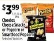Pioneer Supermarkets Cheetos Cheese Snacks or Popcorn or Smartfood Popcorn offer