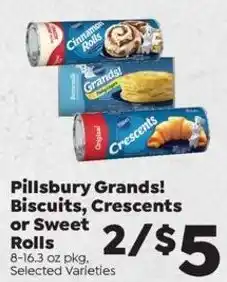 Sentry Pillsbury Grands! Biscuits, Crescents or Sweet Rolls offer