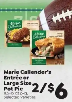 Sentry Marie Callender's Entrée or Large Size Pot Pie offer