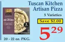 Market Basket Tuscan Kitchen Artisan Pizza offer