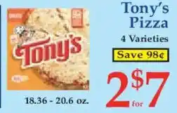 Market Basket Tony's Pizza offer