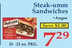 Market Basket Steak-umm Sandwiches offer