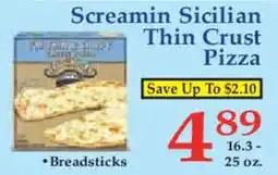 Market Basket Screamin Sicilian Thin Crust Pizza offer