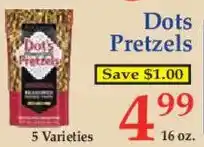 Market Basket Dots Pretzels offer
