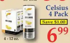 Market Basket Celsius 4 Pack offer