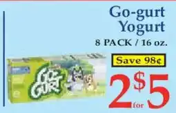 Market Basket Go-gurt Yogurt offer