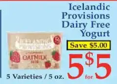 Market Basket Icelandic Provisions Dairy Free Yogurt offer